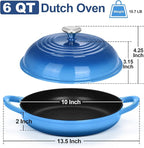 TeamFar Cast Iron Bread Dutch Oven, 6 Qt Enameled Dutch Oven Pot - Image 2