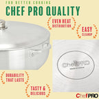 ALUMINUM CALDERO STOCK POT by Chef Pro, Durable Aluminum, Superior Cooking - Image 4
