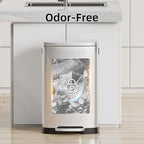 KUK 13 Gallon/50L Stainless Steel Kitchen Trash Can - Image 5