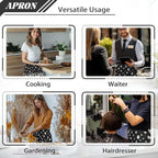 Server Apron with 3 Pockets, Waterproof Oil Waitress Waiter Half Apron - Image 6