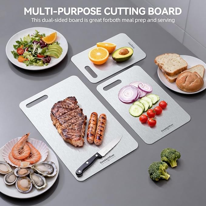 Titanium Cutting Boards Set of 3, 100% Pure Titanium Kitchen Cutting Board - Image 7
