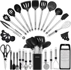 Kitchen Utensil Set-Silicone Cooking Utensils-33 Kitchen Gadgets & Spoons by BESTZMWK