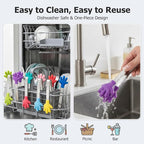 Shindel 12PCS Mini Tongs, 5.1 Inch Silicone Small Tongs - Image 6
