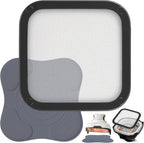 2Pcs Silicone Heat Resistant Mat & Splatter Shield, Foldable Silicone Mat and by Eikovia