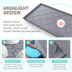 SIKADEER Under Sink Mat Waterproof 34" x 22", Silicone Mat Kitchen Drawer Shelf - Image 4