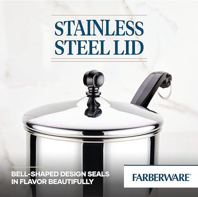 Farberware Classic Stainless Steel 2-Quart Mirror Satin Covered Saucepan - Image 3