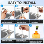 Soap Dispenser for Kitchen Sink, Stainless Steel Countertop Dish Soap Dispenser - Image 4