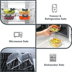 VERONES 30 Pieces Glass Meal Prep Containers Set, Stackable Glass Food Storage - Image 3