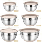 Mixing Bowls with Airtight Lids Set, Non-Slip Bottoms & Kitchen Gadgets Set - Image 2