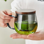 17 OZ Glass Tea Cup with Infuser and Lid, 500 ML Large Borosilicate Teacup - Image 7