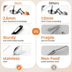 Stainless Steel Cooking Spoons Set, Large Serving Spoons Stainless Steel - Image 3