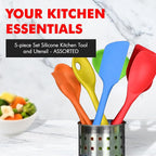 Chef Craft 5 Piece Multicolored Premium Silicone Kitchen Tool Set - Image 2