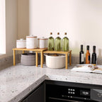 VERTORGAN Cabinet Organizer Shelf, Kitchen Counter Shelves, Bamboo Stackable - Image 5