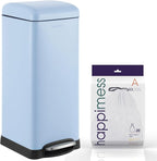 happimess HPM1007I Betty Retro 8-Gallon Step-Open Trash Can, Fingerprint by Happimess