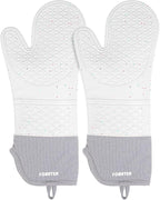 Extra Long Silicone Oven Mitts by FORATER