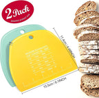 Teenitor 2 Pieces Dough Cutter, Bench Scraper Plastic, Sourdough Scraper - Image 2