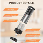 Electric Salt and Pepper Grinder Set, 2-Speed Setting, Stainless Steel - Image 6