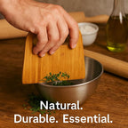 Mrs. Anderson’s Baking Bench Dough Scraper, Natural Bamboo 5.91" x 5.63" - Image 6