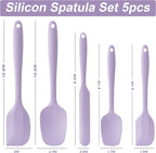 Silicone Spatula Set, 5 Piece Food Grade Rubber Spatulas - Image 2