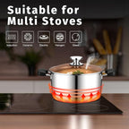 P&P CHEF 6 Qt Stockpot with Lid, Stainless Steel Cooking Stock Pot - Image 7