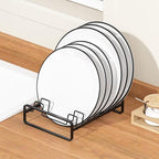 2 Pack Plate Holders Organizers 8 Slots Upright Cabinet Dish Drying Racks Metal - Image 5