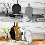 FLSEPAMB 2 Pack 10-Tier Pan Organizer Adjustable Lid Organizer Kitchen - Image 3