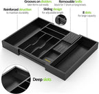 Bamboo Kitchen Drawer Organizer, Expandable Silverware Organizer - Image 9