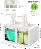 Kitchen Hand Soap and Dish Soap Dispenser Set, Dual Soap Dispenser - Image 6