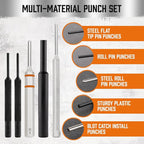 HORUSDY 23-Piece Punch Set Roll Pin Punch Set and Hammer - Image 4