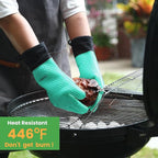 GEEKHOM BBQ Gloves Heat Resistant Oven Mitts - Image 4