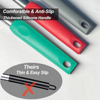 2 Pack Spatulas, Solid & Slotted Silicone Spatula Set, Stainless Steel Handle - Image 7