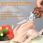 Premium Kitchen Shears 2-Pack Heavy Duty Poultry & Meat Scissors, Bone Shears - Image 3