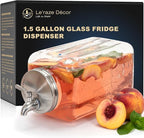 Le'raze 1.5-Gallon Glass Beverage Dispenser by LERAZE