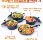Hisencn Enameled Cast Iron Cookware Set - Image 4