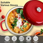 Enameled Cast Iron Dutch Oven, 3.8 Quart Dutch Oven Pot - Image 6