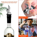 12PCS Weighted Liquor Bottle Pourers, Auto Flip Olive Oil Spout, Stainless - Image 3