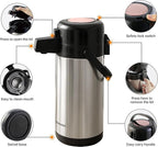 TOMAKEIT Airpot Coffee Carafe for Keeping Hot, 102oz/3L Coffee Dispenser Thermal - Image 3