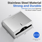 Commercial Paper Towel Dispenser Wall Mount, Stainless Steel C-Fold Multifold - Image 2