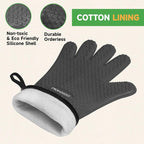 GEEKHOM BBQ Gloves Heat Resistant Oven Mitts - Image 7