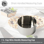 American Metalcraft MCW125 Stainless Steel Measuring Cup, Wire Handle, 1 - Image 2