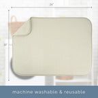 S&T INC. Dish Drying Mat XL, 18” x 24”, Absorbent Microfiber Kitchen Counter Mat - Image 7