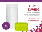 Arrow Reusable Plastic Storage Container Set, 10 Pack, 1 Pint/16 Ounce Each – - Image 6