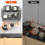 VyGrow 28 Inch Pot Rack Wall Mounted, 2 Tier Pots and Pans Organizer - Image 7