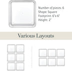 STORi SimpleSort 6-Piece Stackable Clear Drawer Organizer Set | 6" x 6" x 2" - Image 5