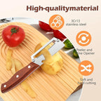 Roselli Wooden-Handled Stainless Steel Shredder and Peeler, Stainless Steel - Image 3