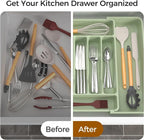 ukeetap Extra Large Expandable Silverware Organizer, BPA-Free Food-Safe Cutlery - Image 6