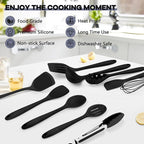 TeamFar Silicone Cooking Utensils, 446°F Heat Resistant Kitchen Gadgets Tools - Image 7