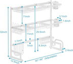 PUSDON Over Sink Dish Drying Rack Stainless Steel, Adjustable Large Dish Drainer - Image 6