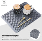 Silicone Dish Drying Mat, Non-Slip Easy Clean Sink Mat Large Heat-resistant - Image 3