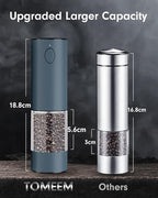 TOMEEM Upgraded Larger Capacity Electric Salt and Pepper Grinder Set - Image 6